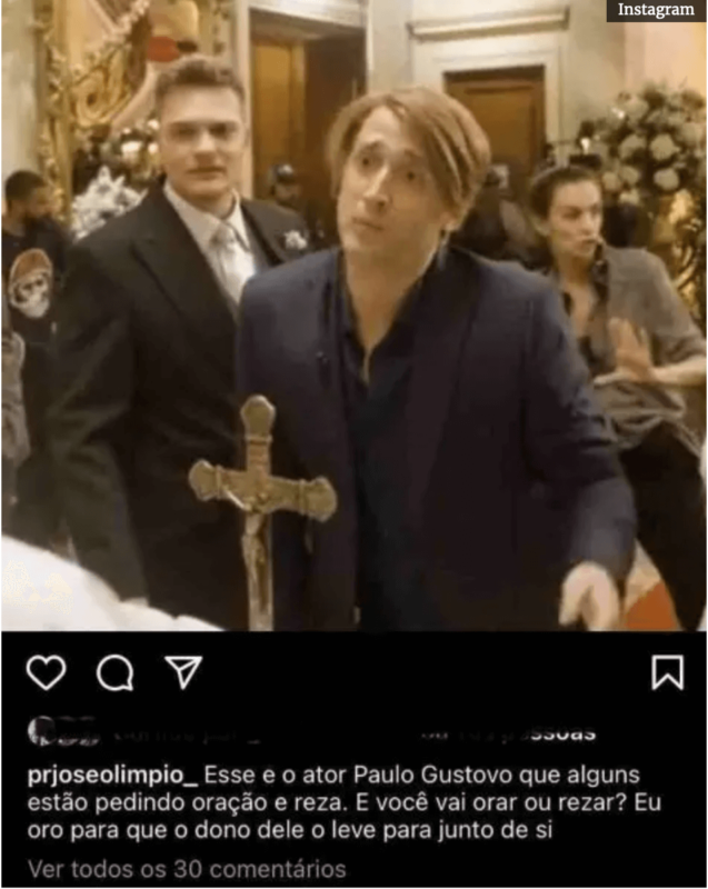 Pastor que ora por morte de Paulo Gustavo vai ser processado | ND