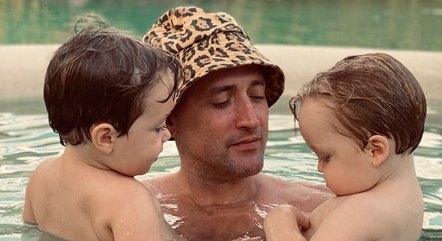 Paulo Gustavo ao lado dos dois filhos – Foto: Reprodução