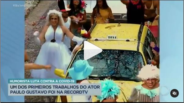 Paulo Gustavo na tela da Record Tv