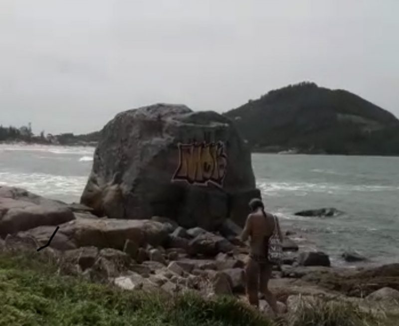 O autor da pichação foi identificado neste domingo (11)