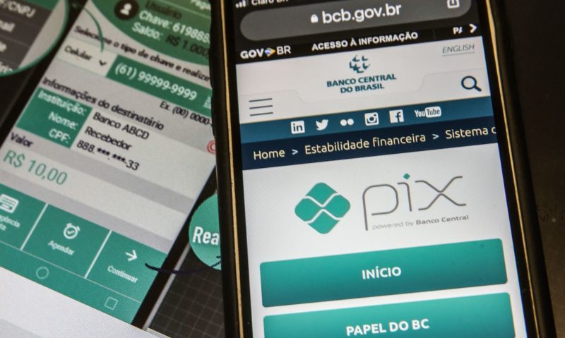 O meio de pagamento criado pelo Banco Central (BC) permite transferir dinheiro entre contas em poucos segundos. – Foto: Marcello Casal Jr/Agência Brasil/Divulgação/ND