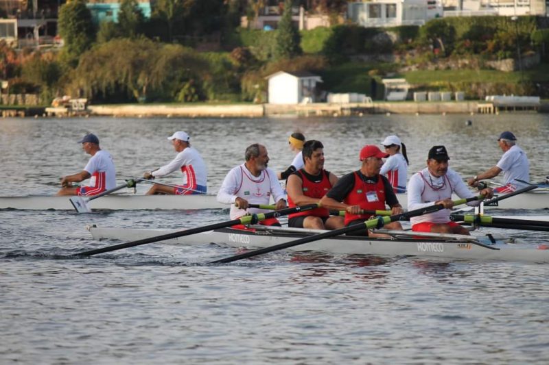 Na foto, uma forma&ccedil;&atilde;o mista com atletas master do Martinelli e do Aldo Luz – Foto: Marco Aur&eacute;lio Flores/ND