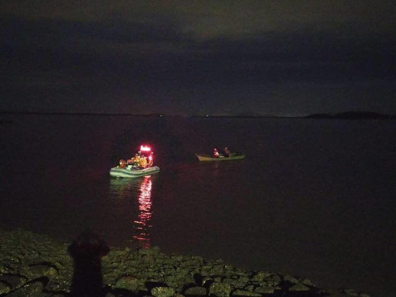 Barco só foi encontrado após algumas horas de busca em São Francisco do Sul – Foto: BVSFS/Divulgação