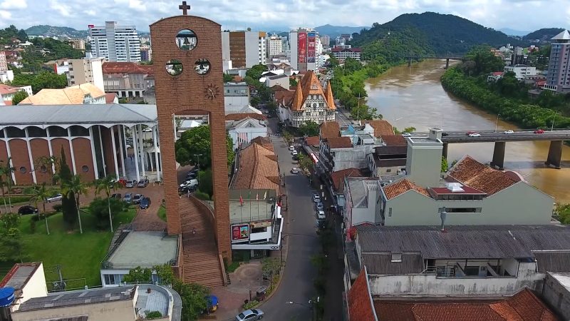 Rua XV de Novembro, em Blumenau 