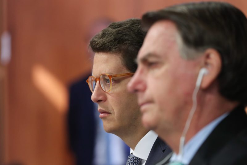 Salles participou, nesta quinta-feira, da live semanal do presidente Jair Bolsonaro – Foto: Marcos Corr&ecirc;a/PR/Divulga&ccedil;&atilde;o/ND