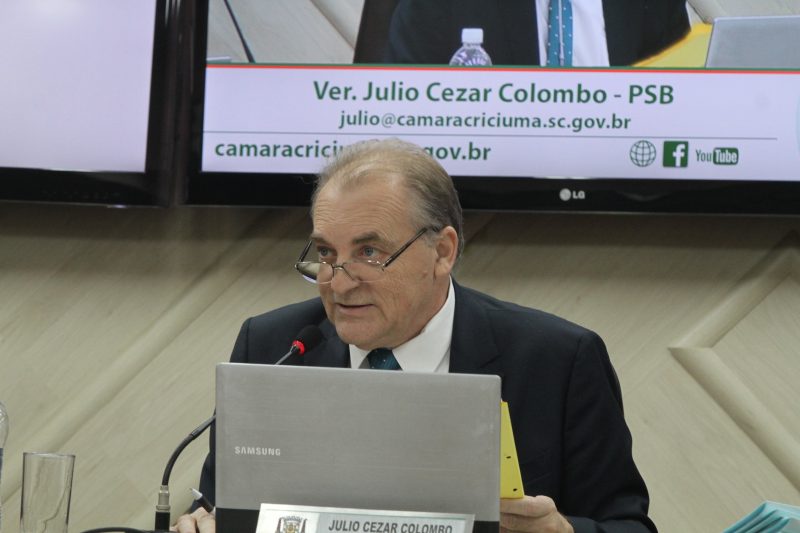 Júlio Colombo foi vereador por dois mandatos – Foto: Foto/Divulgação/Câmara Criciúma