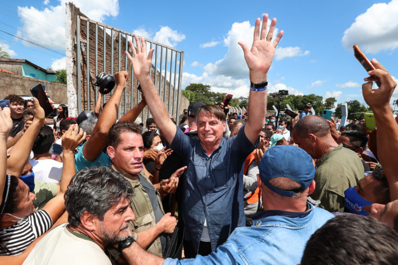 Uma das paradas de Bolsonaro no Maranhão foi em Senador La Rocque – Foto: Isac Nóbrega/PR/Divulgação/ND