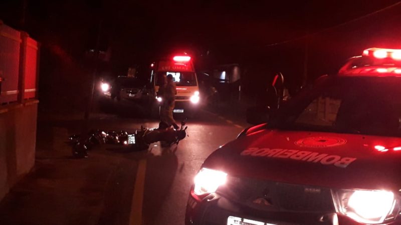 Duas pessoas morreram após grave acidente entre duas motocicletas em Gaspar, no Médio Vale do Itajaí – Foto: Divulgação/Corpo de Bombeiros