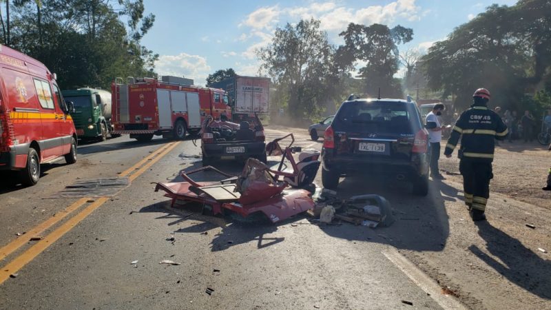 Acidente aconteceu na tarde de segunda-feira – Foto: Record TV RS/Reprodu&ccedil;&atilde;o/ND