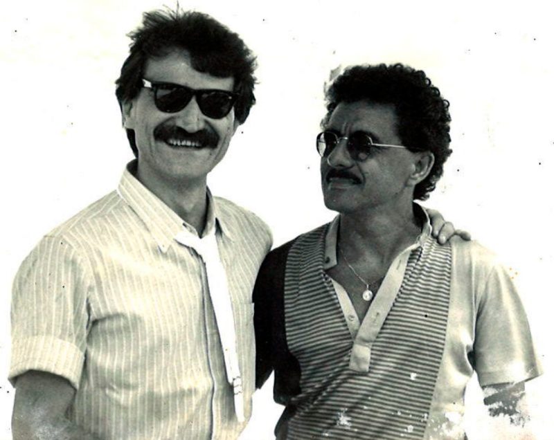 O poeta e o amigo em Floripa – Foto: BF91C440-D9F8-44BD-A2A6-CE8404864813