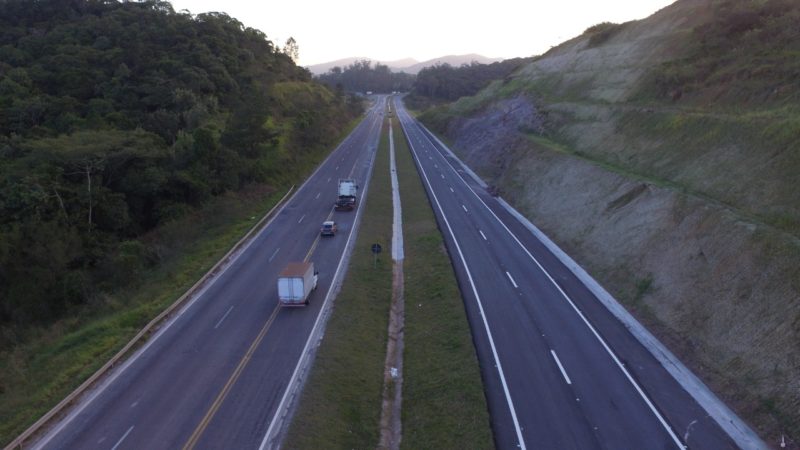 Trecho duplicado da BR-470 entre Navegantes e Luiz Alves, no Vale do Itajaí – Foto: Divulgação/DNIT