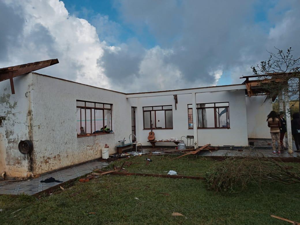 Tornado atingiu Campos Novos, no Meio-Oeste catarinense - Defesa Civil/Divulgação/ND