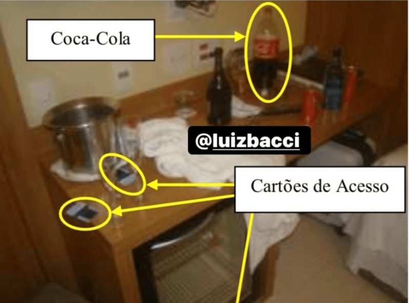 Jornalista divulgou as imagens do quarto onde estava MC Kevin antes do salto para a morte &#8211; Foto: Reprodução Instagram Luiz Bacci