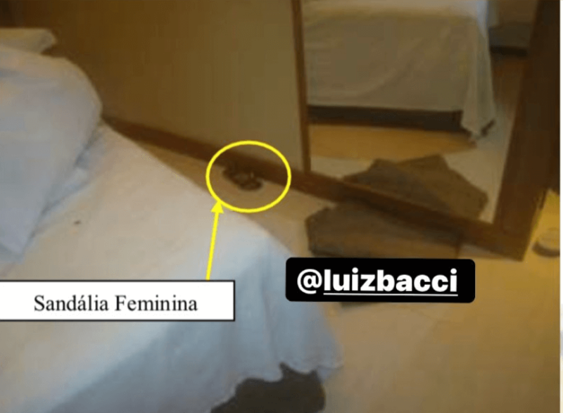 Jornalista divulgou as imagens do quarto onde estava MC Kevin antes do salto para a morte &#8211; Foto: Reprodução Instagram Luiz Bacci