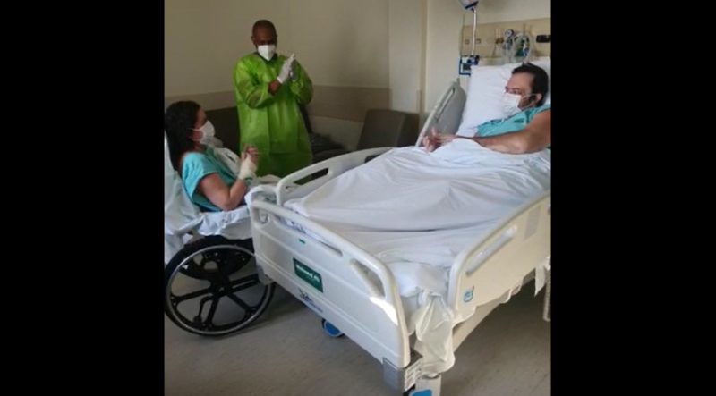 Casal se reencontrou para comemorar o anivers&aacute;rio de casamento – Foto: Unimed/Divulga&ccedil;&atilde;o