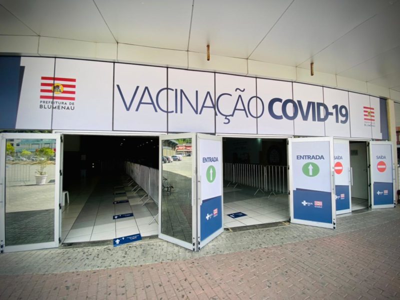 Central de Vacinação Covid-19 em Blumenau – Foto: Moisés Stuker/NDTV