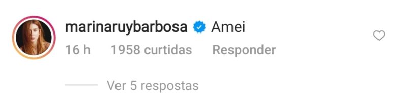 Marina Ruy Barbosa tamb&eacute;m opinou sobre o novo corte de Manu – Foto: Reprodu&ccedil;&atilde;o Instagram