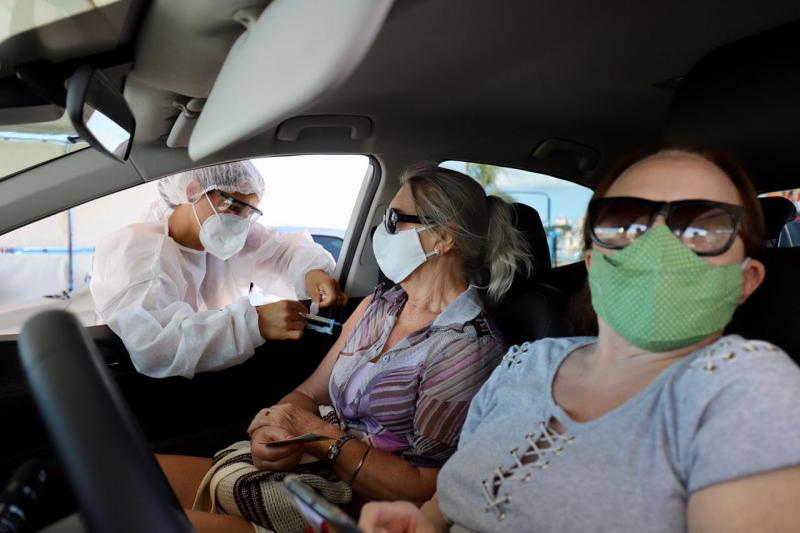 At&eacute; a tarde desta sexta-feira (7), 114.876 pessoas tomaram a primeira dose da vacina contra a Covid-19 na Capital – Foto: PMF/Divulga&ccedil;&atilde;o/ND