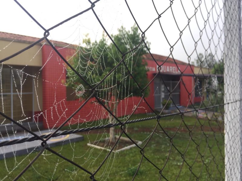 Sala onde a maioria das crianças foi assassinada na creche Pró-Infância Aquarela, em Saudades – Foto: André Rhode/RecordTV/ND
