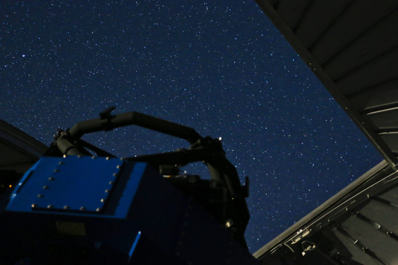 céu visto pelo telescópio