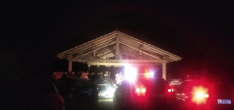 Polícia usou balas de borracha para conter participante da festa – Foto: PM/Divulgação