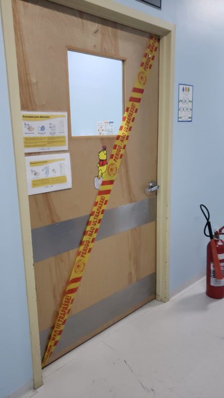 Equipamento ser&aacute; trocado e limpeza feita no quarto – Foto: Corpo de Bombeiros/Divulga&ccedil;&atilde;o