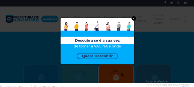 Chatbot aparece assim que a pessoa acessa o covid&ocirc;metro – Foto: Reprodu&ccedil;&atilde;o/ND