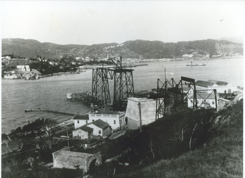 Construção Ponte Hercílio Luz – Foto: Reprodução/ND
