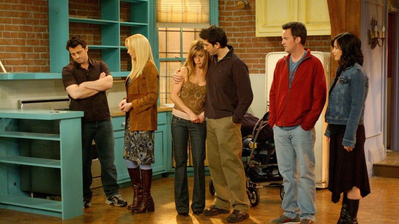 na imagem aparecem todos os personagens de Friends, incluindo Jennifer Aniston