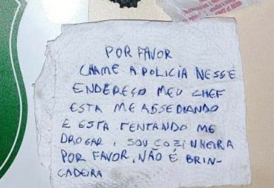 O bilhete foi entregue aos guardas municipais. – Foto: Guarda Municipal/Divulgação/ND
