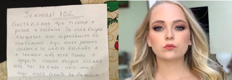 Ana Paula Benatti foi ameaçada após usar blusinha de alça e shorts de tecido no prédio – Foto: Reprodução/ND