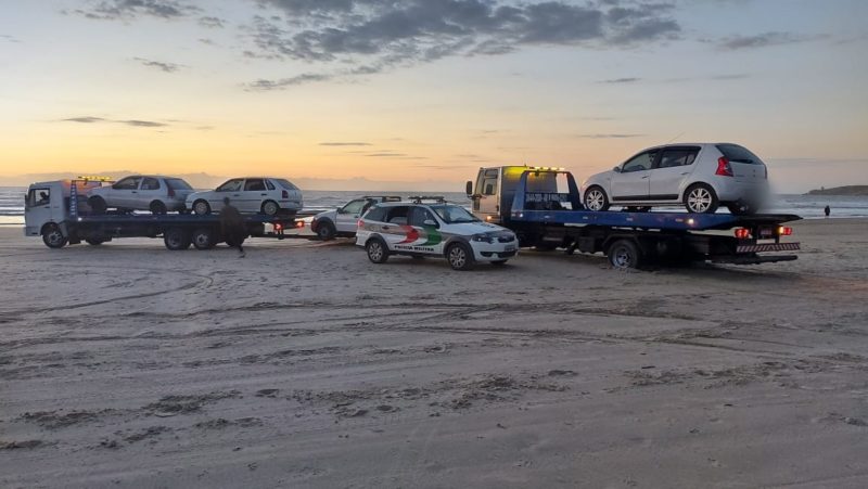Operação se concentrou nas praias do Gi e Sol em Laguna, Litoral catarinense – Foto: Polícia Militar de Laguna/Divulgação MD