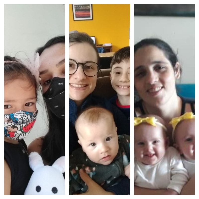 Mães comentam sobre as dificuldades de criarem filhos pequenos na pandemia – Foto: Arquivo pessoal/ND