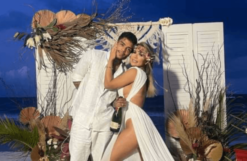 MC Kevin se casou recentemente com a advogada Deolade Bezerra, que estava com ele no hotel – Foto: MC Kevin