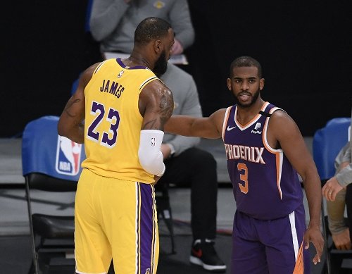 LeBron James e Chris Paul esbanjam experi&ecirc;ncia na liga – Foto: NBA/Divulga&ccedil;&atilde;o/ND