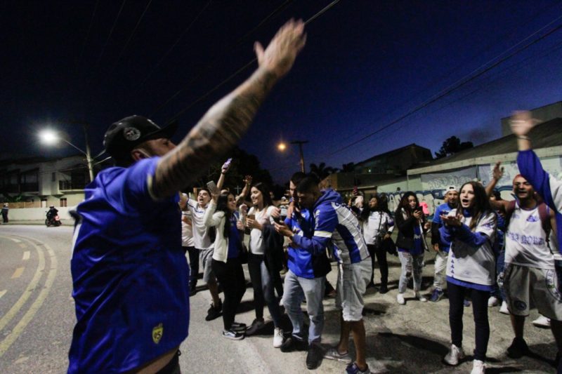 Torcedores do Avaí na festa do título