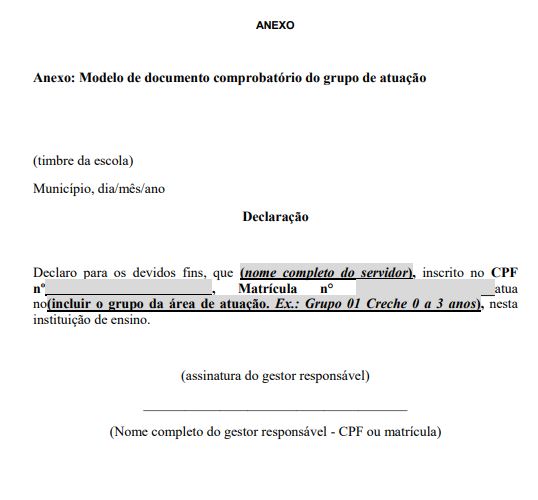 Modelo de atestado de comprovação para a vacinação de professores em Santa Catarina – Foto: Reprodução/Dive