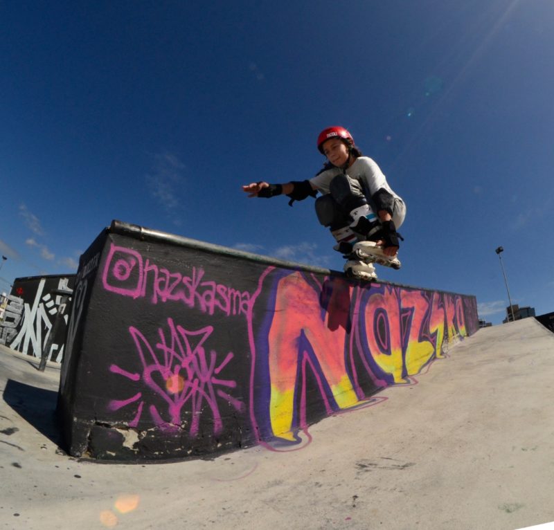 Nicoly Machado, promessa do esporte no patins