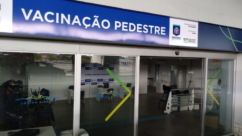 Novo ponto de vacina&ccedil;&atilde;o para pedestres em Florian&oacute;polis – Foto: PMF/Divulga&ccedil;&atilde;o/ND