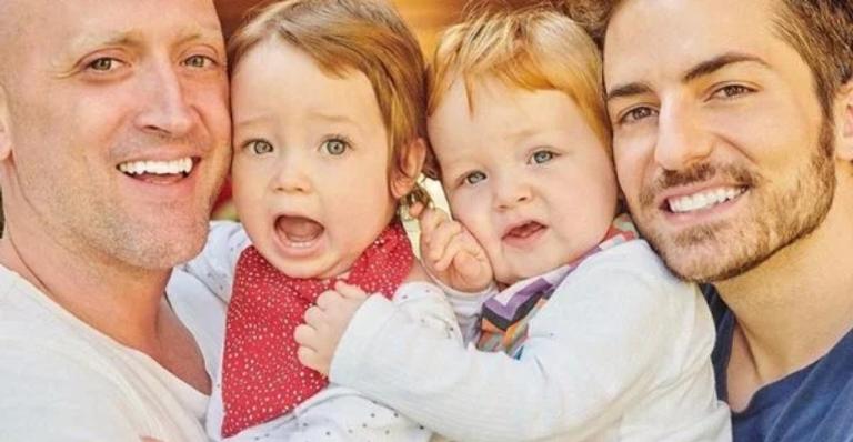 Paulo Gustavo, os filhos Romeu e Gael e o marido Thalles Bretas – Foto: Instagram/Reprodu&ccedil;&atilde;o/ND