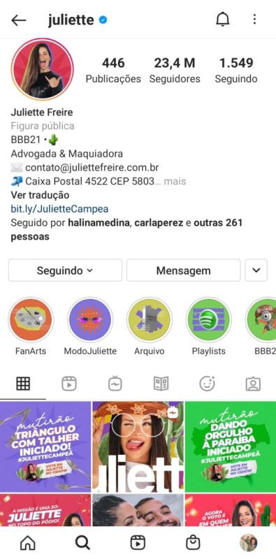 Bbb Juliette Supera Grazi Massafera Em Número De Seguidores No Instagram