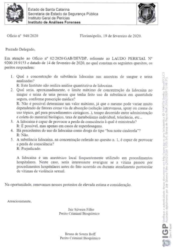 Perito responde questionamentos da polícia – Foto: Reprodução/ND