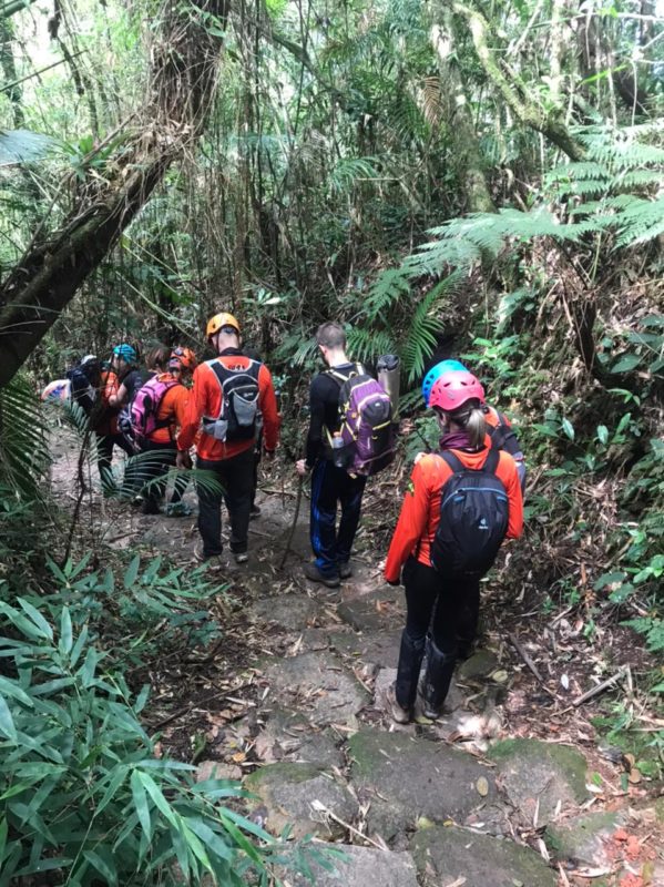 Grupo do Paraná se perdeu ao subir o Monte Crista, em Garuva – Foto: GRM/Divulgação