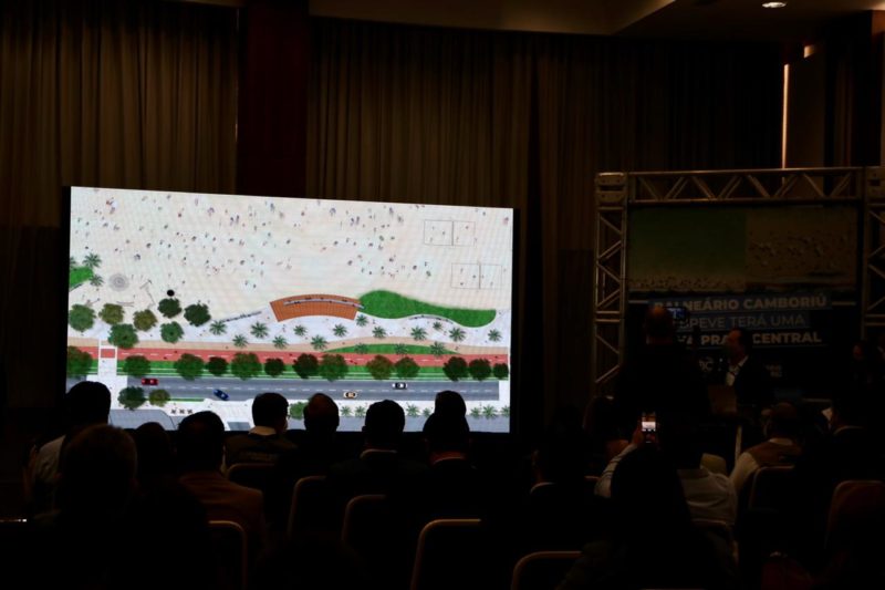 Projeto de reurbanização da Praia Central foi um dos destaques da visita do ministro do Turismo a Balneário Camboriú – Foto: Secom BC/Divulgação