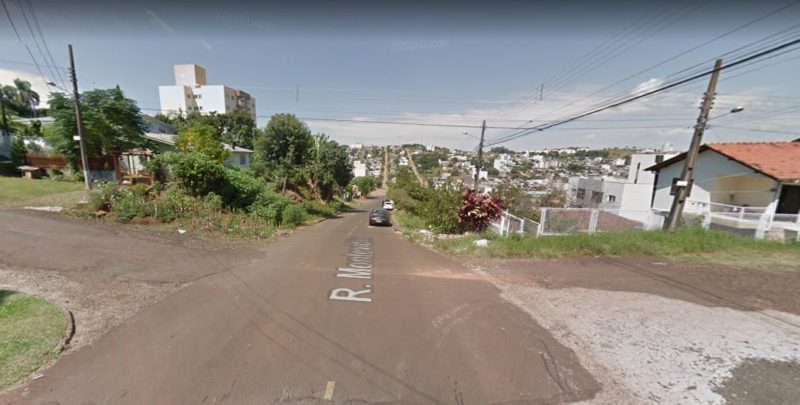 Briga de casal aconteceu na rua Montevidéo, no bairro Santa Maria, em Chapecó – Foto: Google Street View/Divulgação ND