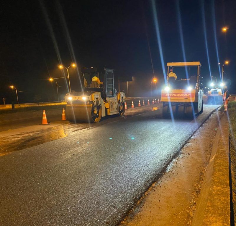 Saída da BR-101 deve ficar interditada durante a noite desta segunda (3) – Foto: Arteris/Divulgação