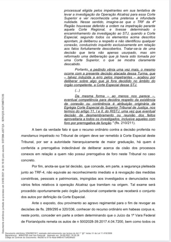 Processos da Alcatraz e da Hemorragia agora no STJ – Foto: Di&aacute;rio da Justi&ccedil;a/Reprodu&ccedil;&atilde;o