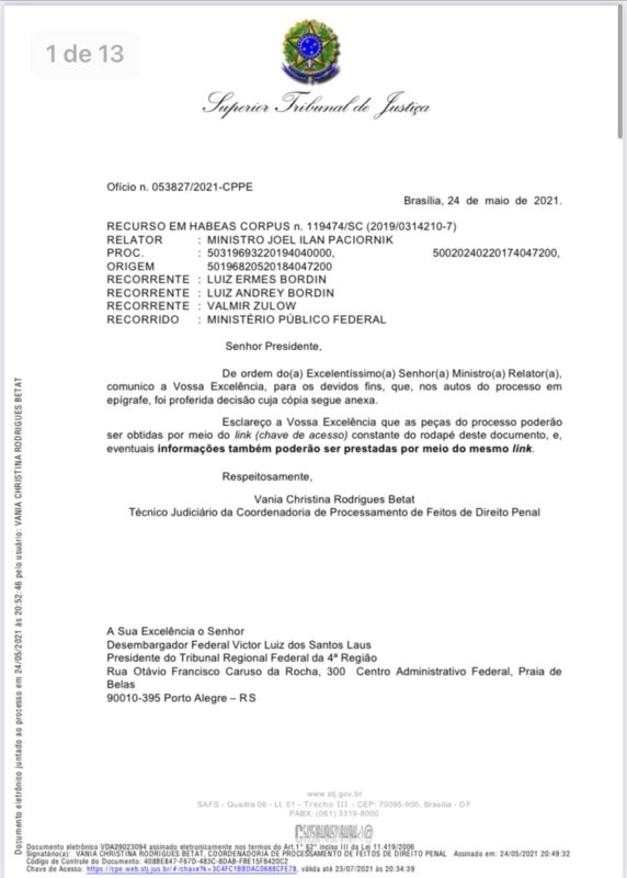 Decis&atilde;o j&aacute; publicada – Foto: Di&aacute;rio da Justi&ccedil;a/Reprodu&ccedil;&atilde;o