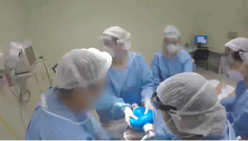 Ao todo 60 pessoas esperam por leito de UTI para tratamento da Covid-19 em Santa Catarina – Foto: Reprodução vídeo