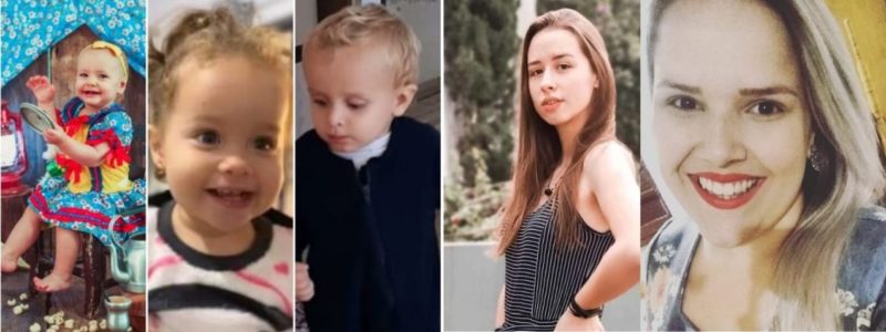 V&iacute;timas da chacina em Saudades – Foto: Montagem/ND